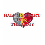 Half my Heart in army(girlfriend) t-shirts