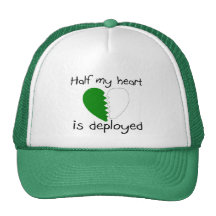 Half My Heart Is Deployed (Green) Mesh Hat