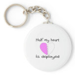 Half My Heart Is Deployed keychains