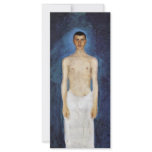 Half-Nude Self-Portrait Against A Blue Background rack cards