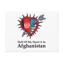 Half Of My Heart Is In Afghanistan Post Cards