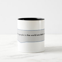 Half of the people are below average coffee mug