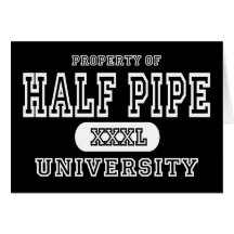 Half Pipe University Dark Greeting Cards
