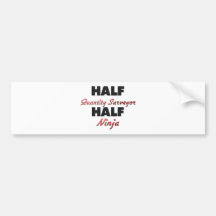 Half Quantity Surveyor Half Ninja Bumper Stickers