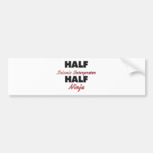Half Seismic Interpreter Half Ninja Bumper Sticker