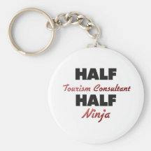 Half Tourism Consultant Half Ninja Key Chain