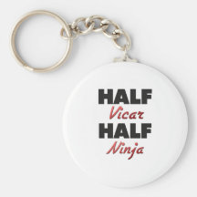 Half Vicar Half Ninja Key Chain