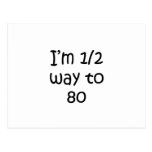 Half Way To 80 Postcard