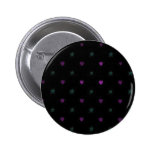 Halftone Hearts and Stars Pinback Button