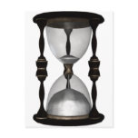 Halftone Hourglass Sand Timer postcards