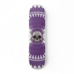 Halftone Skull & Radial Graphics: Skateboard