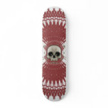 Halftone Skull & Radial Graphics: Skateboard
