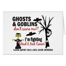 Halloween 1 Head And Neck Cancer Warrior Greeting Cards