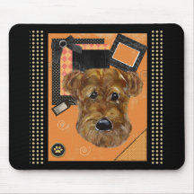 HALLOWEEN AIREDALE MOUSE PADS