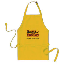 Halloween Aprons - Happy Boo Day Art