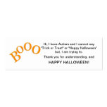 Halloween Autism Trick or Treat Cards Boo Business Card Templates
