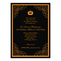 Halloween Ball Costume Party Invitation