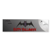 Halloween Bat Bumper Sticker