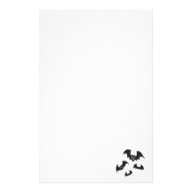 Halloween bats stationery paper