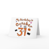 Halloween Birthday October 31st Greeting Card