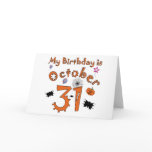 Halloween Birthday October 31st cards