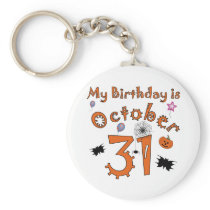 Halloween Birthday October 31st Keychain