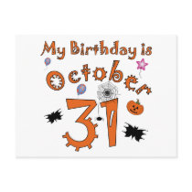 Halloween Birthday October 31st Post Card