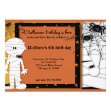 Halloween Birthday Personalised Announcement