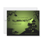 Halloween Black Cat Haunted House invitations