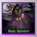 Halloween Black Cat posters