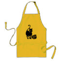 Halloween Black Cat & Pumpkin Teacher Mum Apron