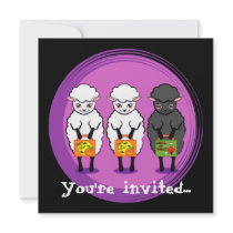 Halloween Black sheep Halloween party invites