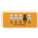 Halloween Black sheep Halloween party invites rack cards