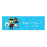 Halloween Bookmark Blue Business Card Template