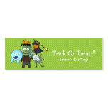 Halloween Bookmark Business Card Templates