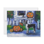 Halloween Boston Terrier mischief invitations