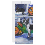 Halloween Boston Terrier mischief rack cards