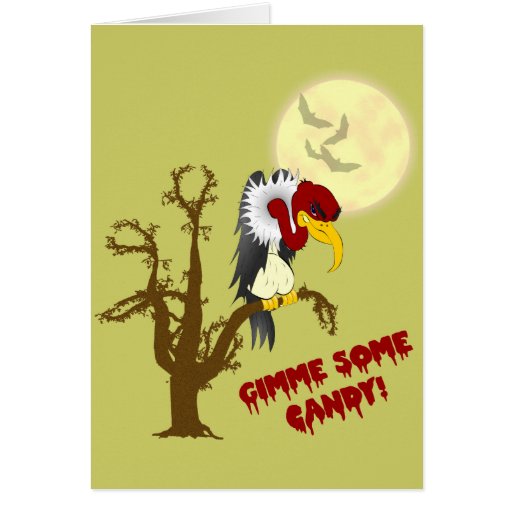 Halloween Buzzard Recipe Note Card