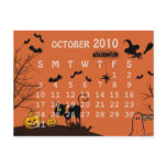halloween calendar postcards