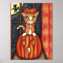 Halloween Cat Art Poster posters