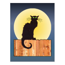 HALLOWEEN CAT by SHARON SHARPE Post Cards