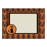 Halloween Cat Damask (2) cards