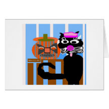 Halloween Cat Greeting Card