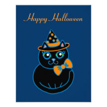 Halloween Cat Invitations