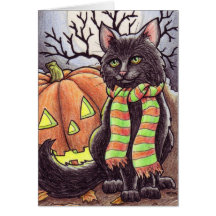 Halloween Cat notecard
