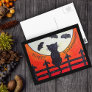 Halloween Cat On a Fence In The Moon Postcard