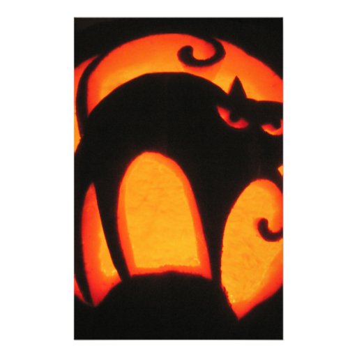 Halloween Cat Personalized Stationery