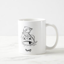Halloween Cat with Knife Coffee Mug