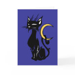 halloween cat with moon cards