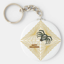 Halloween Cobweb and Spider Keychains